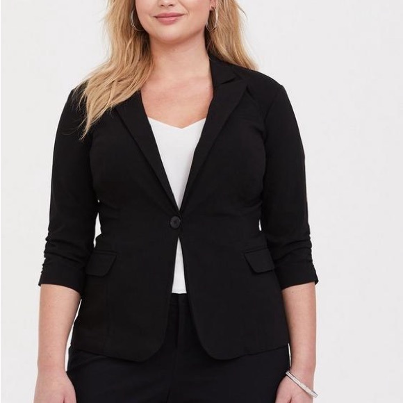 Torrid Studio Lexington Millennium Stretch Blazer in Black sz 3 - Picture 1 of 13